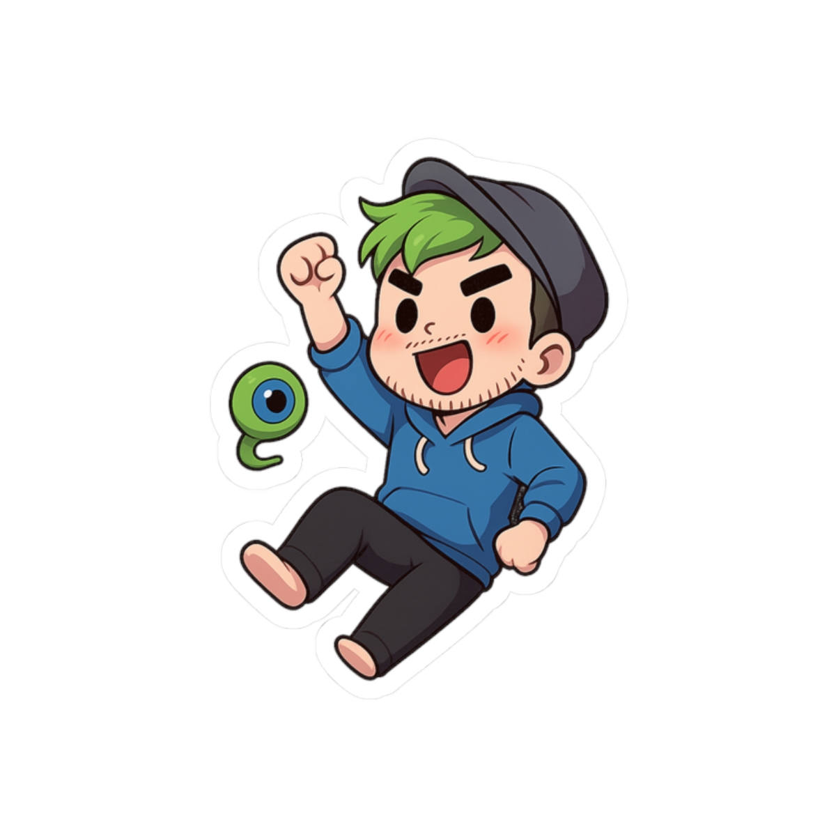 Jacksepticeye Bold Portrait Sticker | Vibrant Fan Vinyl Decal - alternate angle 3, merchandise