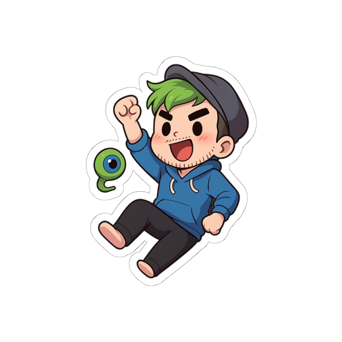 Jacksepticeye Bold Portrait Sticker | Vibrant Fan Vinyl Decal - alternate angle 2, merchandise