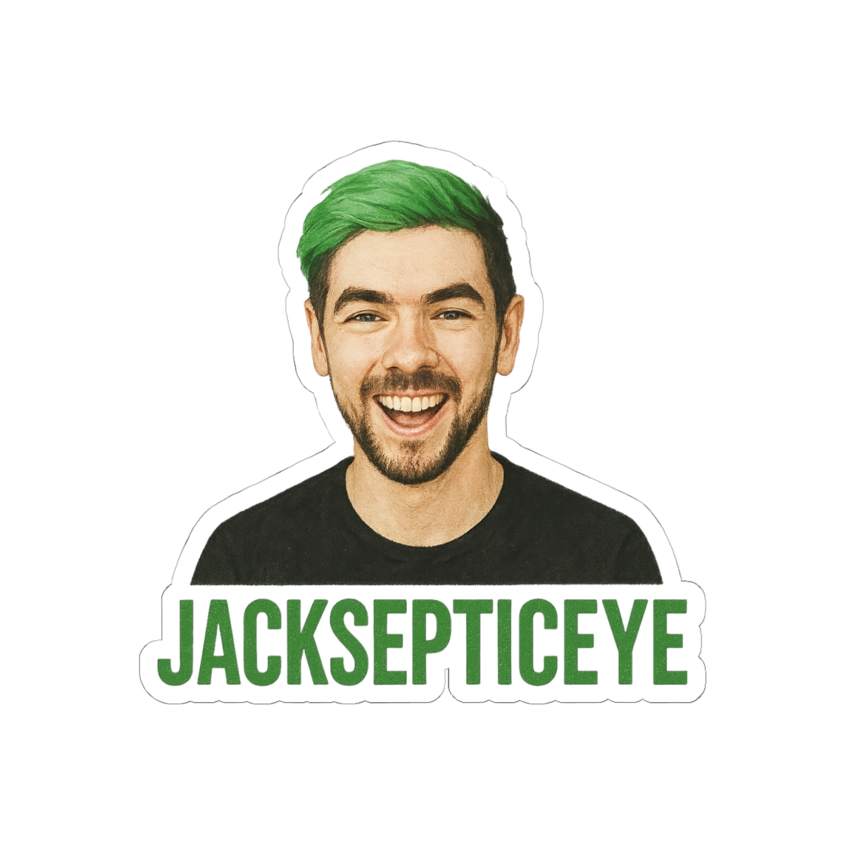 Jacksepticeye Portrait Sticker | Bold Fan Vinyl Decal - alternate angle 1, merchandise