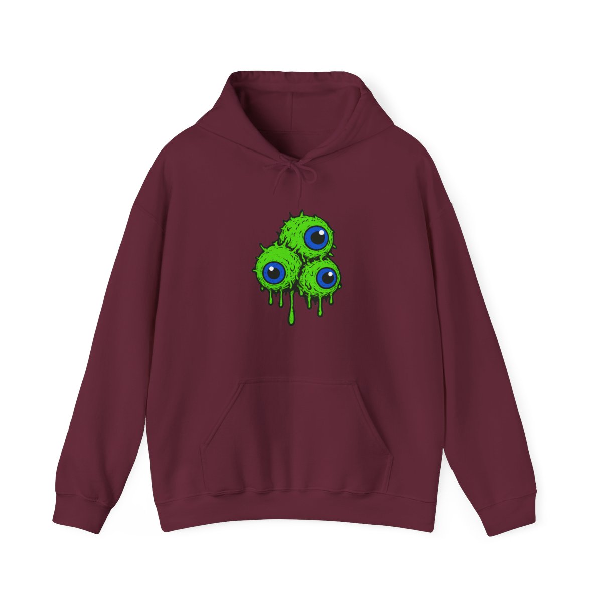 Eerie Dripping Septic Eyes Horror Graphic Hoodie - alternate angle 3, merchandise
