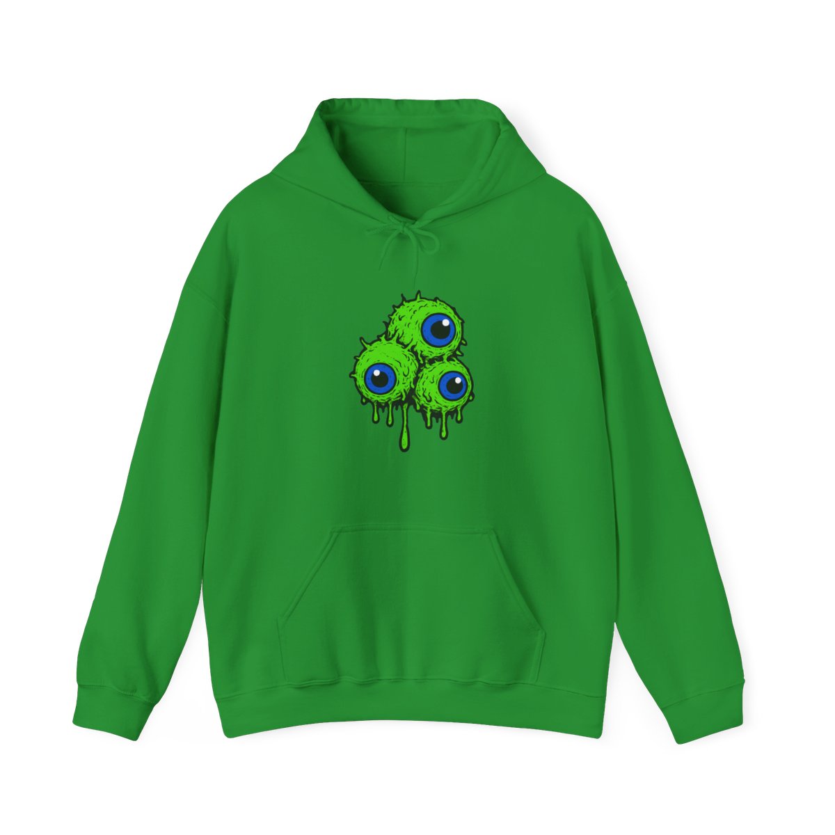 Eerie Dripping Septic Eyes Horror Graphic Hoodie - alternate angle 2, merchandise
