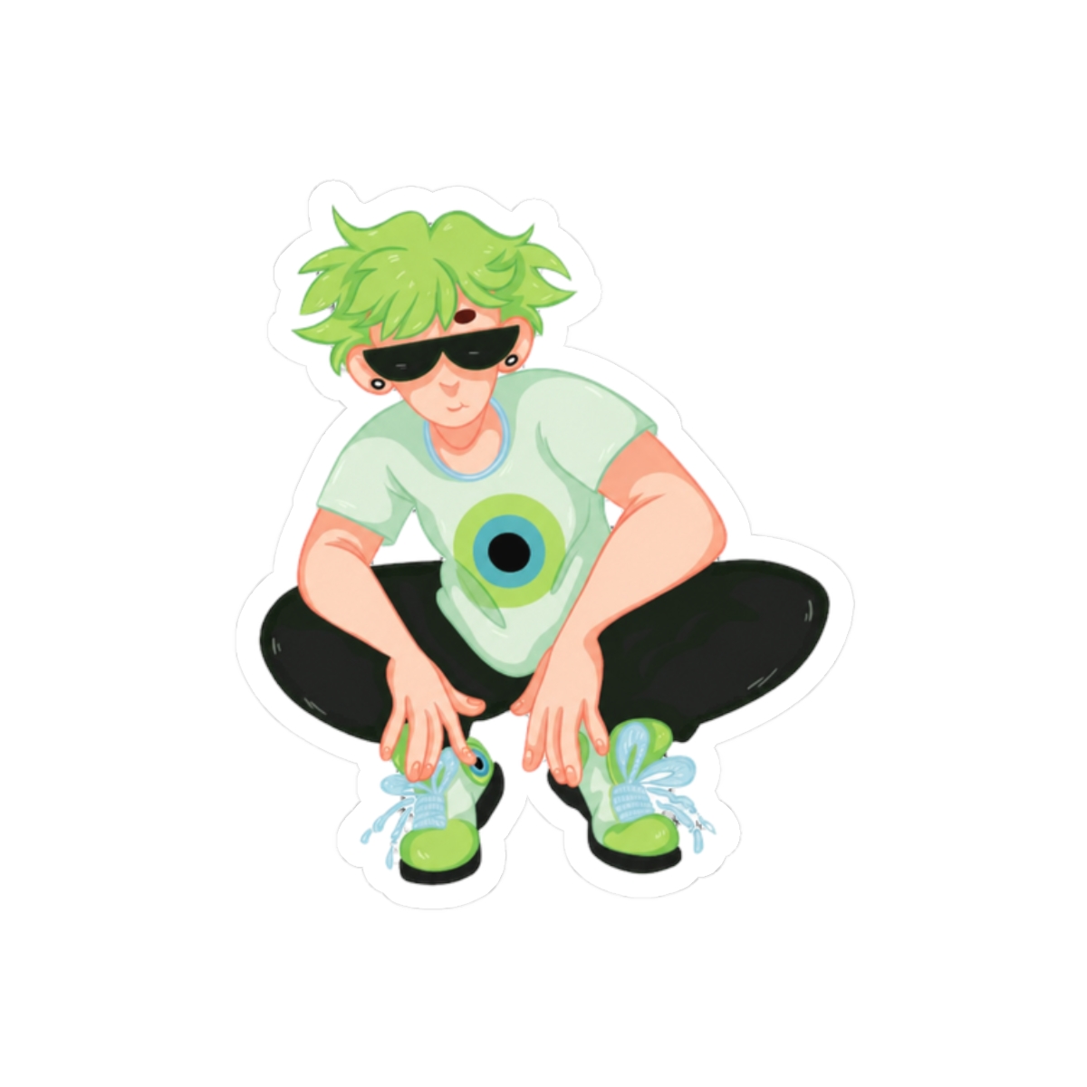 Jacksepticeye Green Hair - alternate angle 3, merchandise