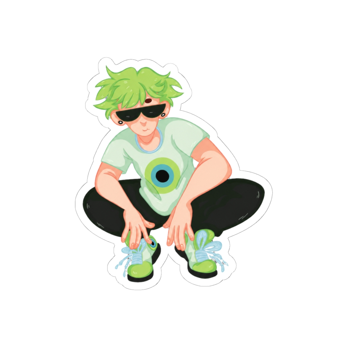 Jacksepticeye Green Hair - alternate angle 2, merchandise